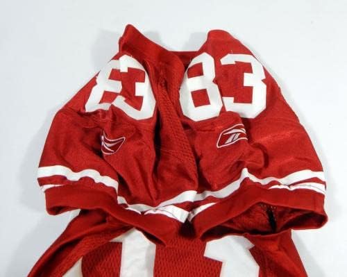 2011 SAN FRANCISCO 49ers John Matthews 83 Jogo emitido Red Jersey 42 DP30850 - Jerseys não assinados da NFL usada