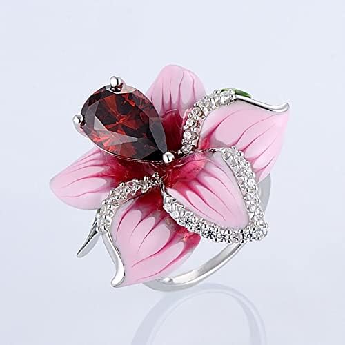 2023 New Party Fashion Dress Wedding Gift Band Cocktail Flower Rings For Women Ring Rings Rings alongados para mulheres