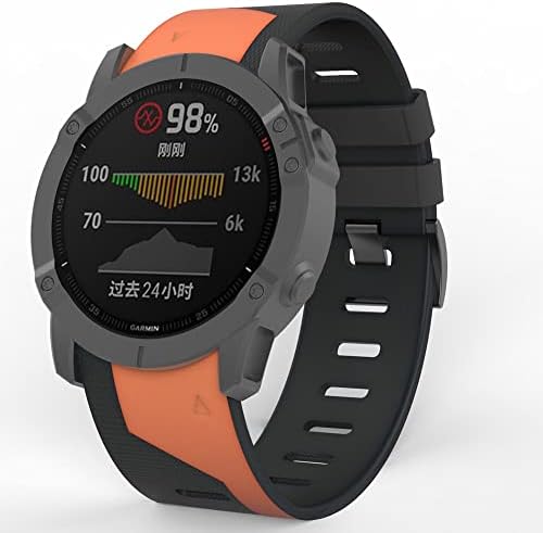 KDEGK 26 mm 22mm Watch Watch Band para Garmin Fenix ​​6x 6 Pro 5x 5 Plus 3 HR 935 Enduro Straps Silicone EasyFit Reduse