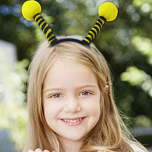 Yoohua 12pcs Bee Tentacle Bands Bee Bands Hair Hair Hoop for Women Girls Halloween Festa de Natal Supplies Amarelo e Preto