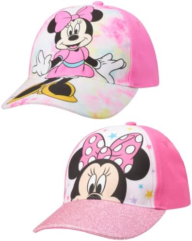 Disney Girls '2 Pack Princess Baseball Hat: Minnie Mouse, Encanto Mirabel, Princesa, Nancy Fancy, Vampirina