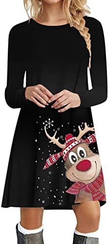 Vestidos de Natal para mulheres elegantes de manga longa de manga longa Vestido maxi de coquetel vintage com cinto