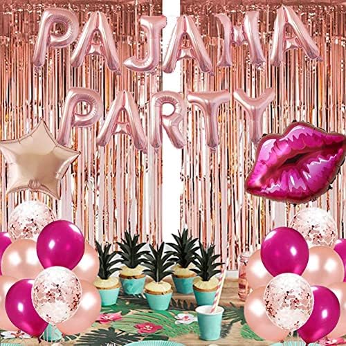 Decorações de festas de pijama de gelão, balões de festa do pijama para meninas PJ Mask Banner temático para pijama sonor
