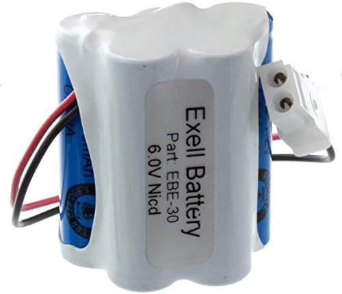 A Bateria de Iluminação de Emergência Exell substitui GE 6040100560410C5, Interestadual NIC0099, Lithonia ENB06006, Prescolite E1875-01-00E82082100ENB06006,
