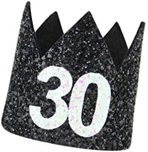 PretyZoom 30 ST Coroa de Aniversário Número de Glitter Birthday Birthda
