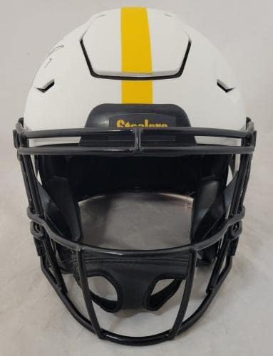 Ben Roethlisberger assinou Steelers F/S Lunar Speedflex Helmet Fanatics COA - Capacetes NFL autografados