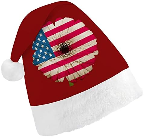Gerbera Daisy Flower In Colors Flag National chapéu de natal chapéu Papai Noel Hats de Natal Função Chapéus de festa para mulheres/homens