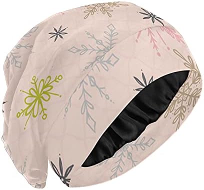 Skull Cap boné de gorros de gorro de capuz para mulheres para mulheres flocos de neve de natal Ano novo inverno