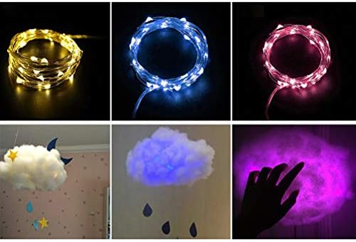 YALAZ DIY algodão nuvem de algodão, criativo lâmpada de nuvem artesanal nuvens flutuantes luz noturna para bebês