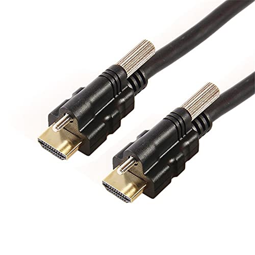 Conectores hdtv 2.0 4k masculino para machos de áudio hdmi -cable com parafusos de trava montagem no painel para monitor projetor bd