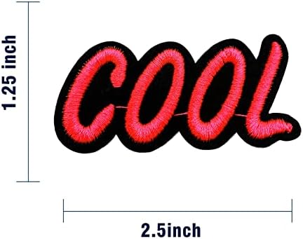 Chileuma ferro em patch bordado engraçado rosa cool word aplacável para crachá ferro em costura no emblema patch acessórios
