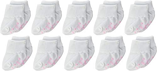 Cherokee Baby-Girls 10 Pack Turn Buff Shorty Socks