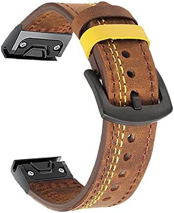 Daikmz Sport Leather Watch Band Strap para Garmin Fenix ​​6x 6 Pro 5x 5 mais 3 HR 935 945 22 26mm EasyFit Raple Raple