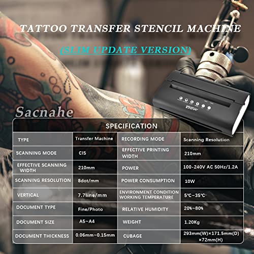 Impressora de estêncil de transferência de tatuagem de Sacnahe com 2 versão