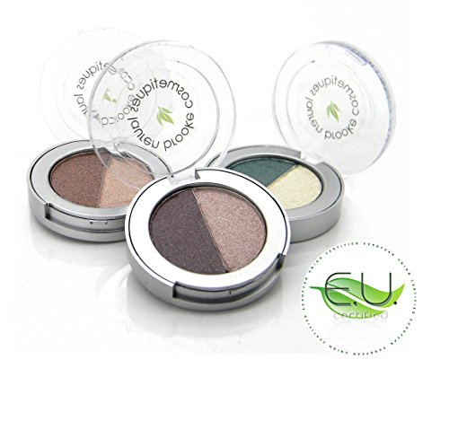 Lauren Brooke Cosmetiques Pressioned Eyeshadow Duo, Natural, Maquiagem Orgânica