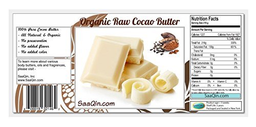 Manteiga de cacau, pura, crua, não processada. Qualidade e perfume incríveis. Use para loção, creme, protetor labial