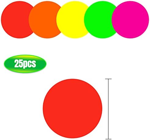 25 flechas neon brilho papers redondos suprimentos de neon suprimentos redondos de cartolina DIY UV Blacklight in