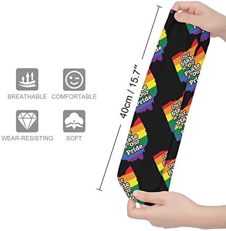 WeedKeyCat Ohio Orgulho gay meias grossas novidades impressões engraçadas gráficas casuais casuais meias de tubo médio para
