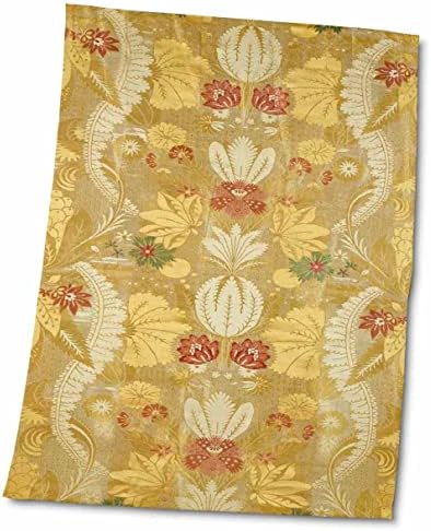 Impressão 3drose de ouro e marfim holandês 1720 tapeçaria - toalhas