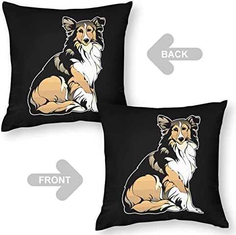 Capas de travesseiro de cão de pastor fofo com almofadas de aprovação de travesseiros quadrados com zíper para sala