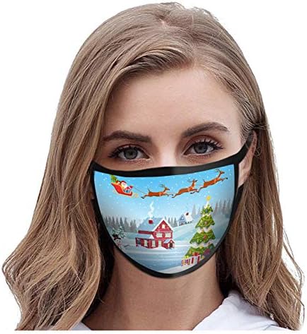 Cmofter 5 pacote de natal impressão face_mask Proteção protetora do vento quebra
