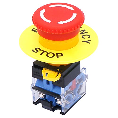 TAISS 22mm Stop Push Buttern Station 2 NC SIGN RED SIGNOMOOM STOP STOP STOP