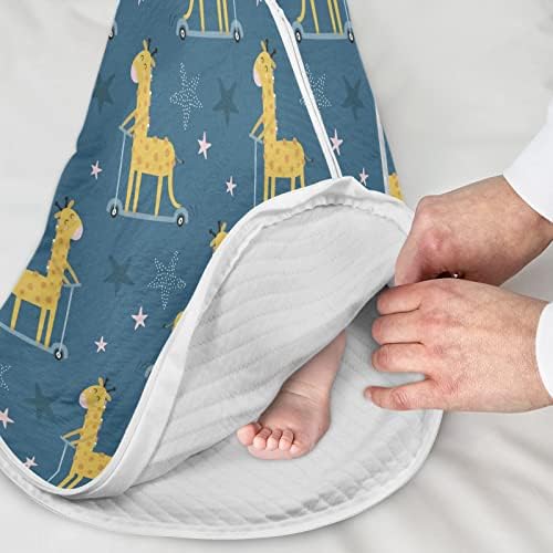 Vvfelixl Sack Sack para bebês recém-nascidos, cobertor de girafas fofas de girafas de bebê vestível, saco de dormir de transição