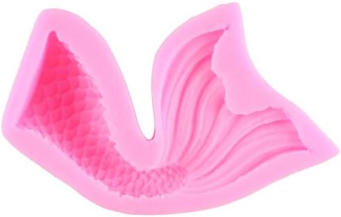 DIY Mermaid Tail Fondant Mold 3D Cupcake Molds de silicone de bolo decoração de decoração projeta ferramentas de resina