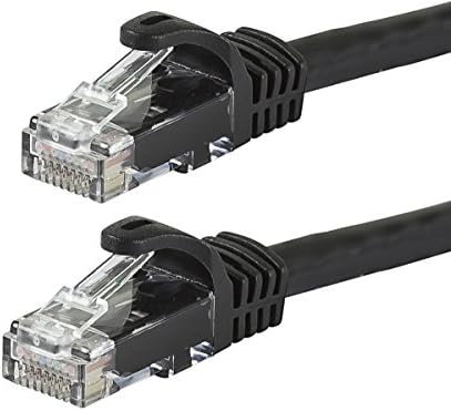 MONOPRICE CAT5E Ethernet Patch Cabo - 10 pés - preto | RJ45 sem snagless, encalhado, 350MHz, UTP, fio de cobre nua puro, série