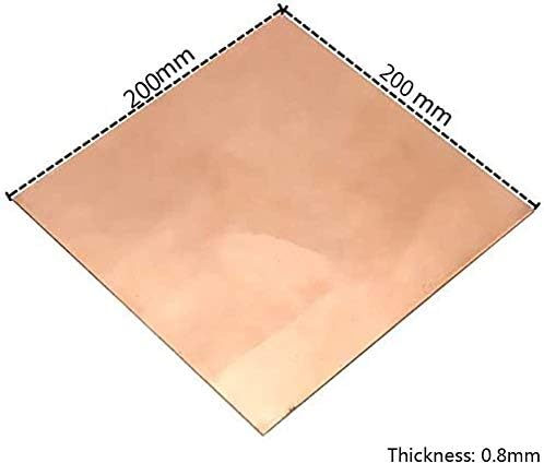 Folha de cobre de placa de latão Umky 0. 8mm 200 mm x 200mm de metal desligado qualidade prima, 1mm*200 mm*200mm de folha