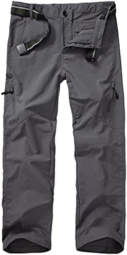Calças Kids'Cargo, calças de caminhada para meninos jovens, calças de julgamento de uniforme de escoteiros secos ao ar livre