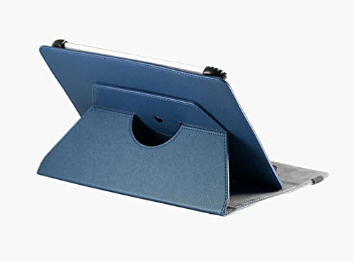 Capa de couro de couro falso azul da Navitech com 360 suporte de rotação compatível com o Asus Zenpad S 8.0
