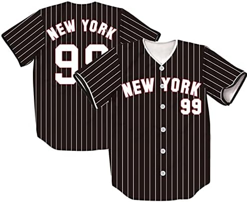 Tifiya New York 99 Stripes Impresso Baseball Jersey NY Baseball Team camisas para homens/mulheres/jovens