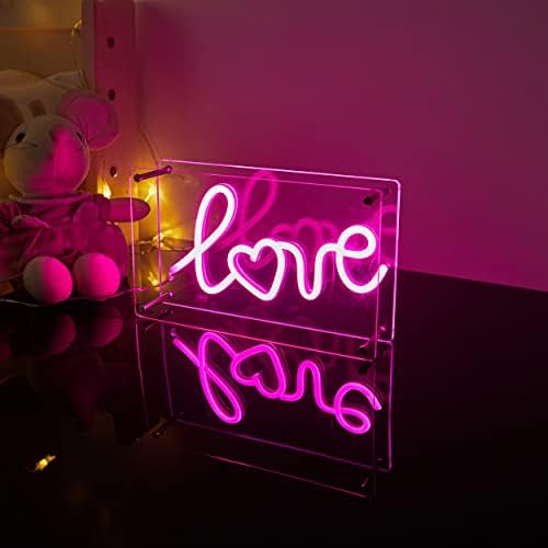 EaseTime Love Néon SIGN Pink Decoração de casamento Decoração do dia dos namorados Sinais de néon personalizados para decoração de