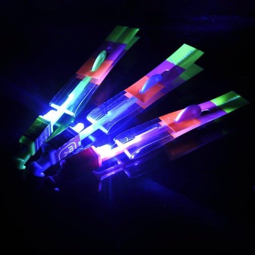 FUNlavie incrível LED Light Arrow Rocket Helicopter Helicopter Party Party Fun Gift Elastic