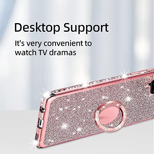 Kudini para a caixa Galaxy A42, capa de telefone Samsung A42 para mulheres glitter cristal macio claro tpu tampão de proteção de