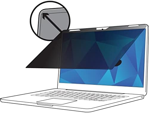 Filtro de privacidade de 3m para laptop de tela inteira 14 pol. Com fixação 3M de fusão, 16:10