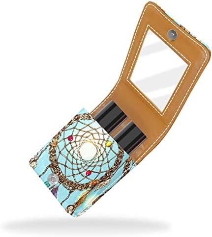 Mini estojo de batom com espelho para bolsa, Organização do porta -caixas portátil Dreamcatcher