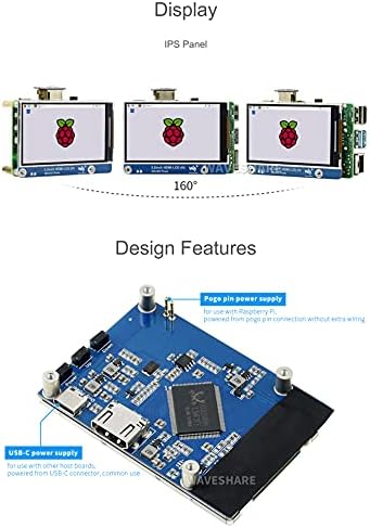 3,2 polegadas HDMI IPS LCD Exibir Raspberry Pi/Jetson Nano/PC, 480 × 800, sem tela de toque, brilho ajustável