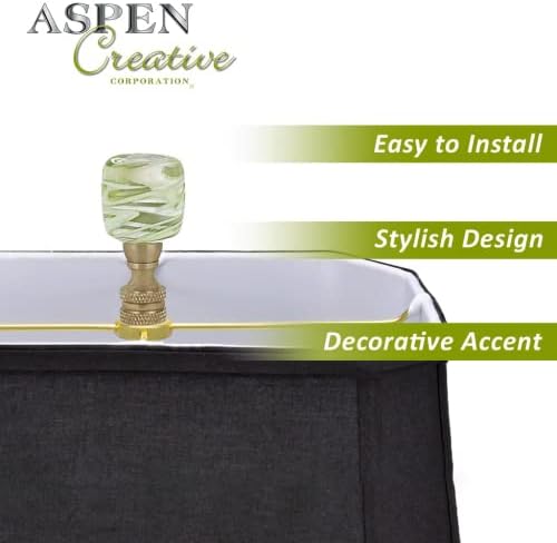 Aspen Creative Oil esfregou o bronze 24056-05-1, Finial para acabamento da sombra da lâmpada, altura de 1-3/4