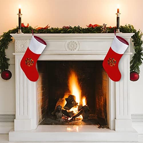 Weed Tie Tye Paz Sinal de meias de Natal Veludo vermelho com bolsa de doces branca Decorações de Natal e acessório de festa da