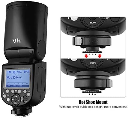 Câmera Godox V1O Flash Speedlite Round Head Wireless 2.4g para câmeras Olympus para fotografia de estúdio de retratos de