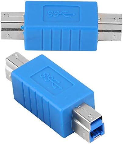 Dioche portátil USB3.0 Tipo B Masculino para 3.0 Tipo B Blue Superspeed Data Transmission Adapter Conversor Uma transmissão