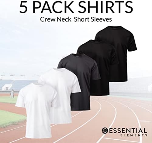 T-shirt ativo para meninos-treino atlético de seca rápida Treinamento de trecho de gola esticada de manga curta 5