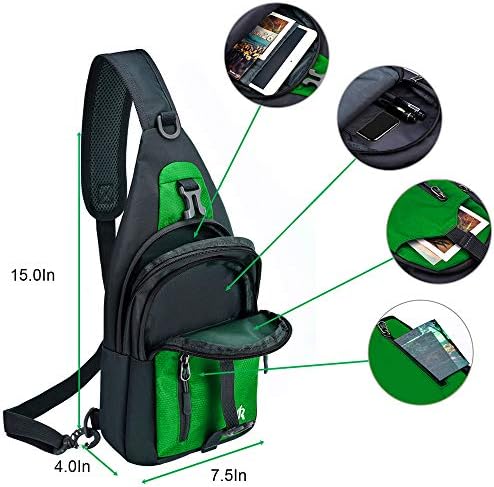 Y&R Direct 14 Cores 14 Cores Sling Backpack Sling Bag Squyking caminhada de mochila pequena para homens homens presentes