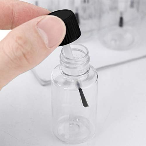 Aislor Black Cap Plástico transparente Recipiente de preto vazio Recipiente preto 20ml