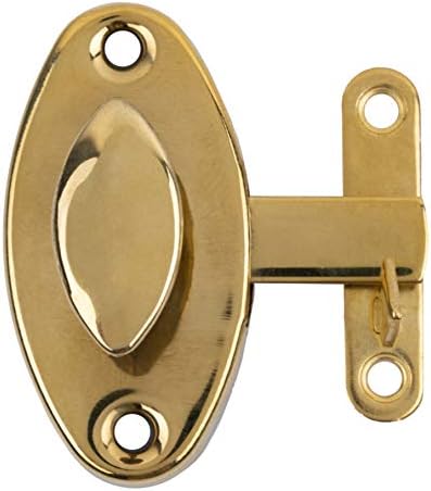 Trava de porta de gabinete de bronze oval com capturas de descarga e deslocamento | Mão esquerda ou portas da mão