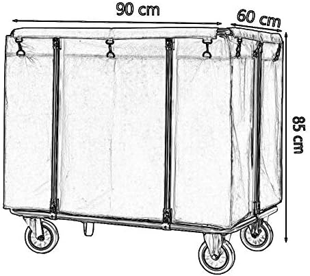 Carrinhos móveis neochy, carrinho de lavanderia de aço inoxidável comercial que serve carrinho de aço inoxidável