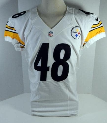 2012 Pittsburgh Steelers 48 Jogo emitiu White Jersey 46 DP21235 - Jerseys de jogo NFL não assinado usada