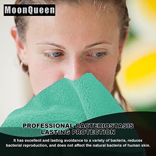 Panos faciais de microfibra secagem rápida pacote 12 - Removedor de maquiagem premium Panos de removedores - Aqua Green